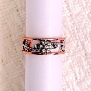 Two Tone Rose Gold Plated Eternity Ring